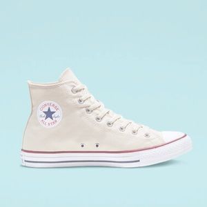 Cream/White High Top Converse